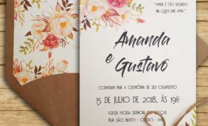 Convites De Casamento Rustico Para Editar 4654b10f0