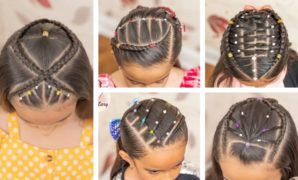 peinados para ninas faciles y bonitos con ligas sin trenzas e983d659b